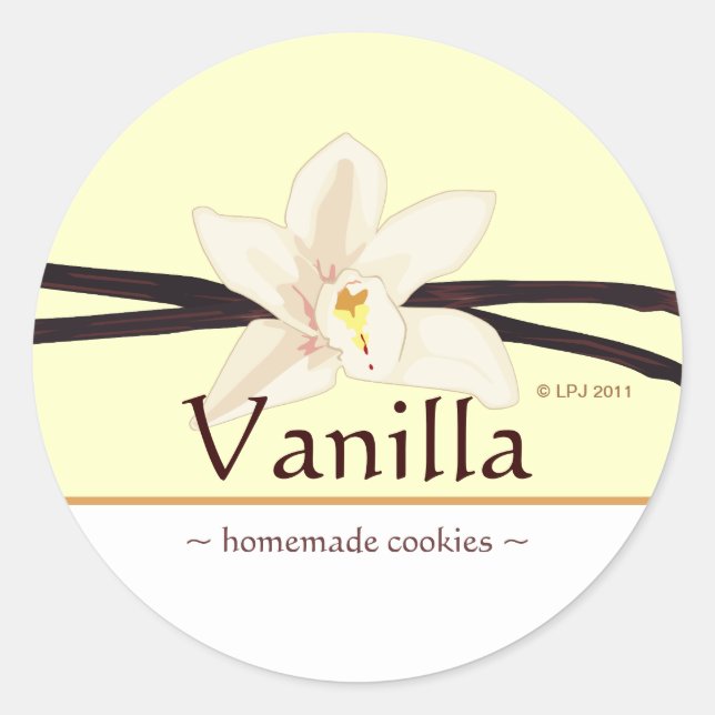 Stickers vanille personnalisables (Devant)