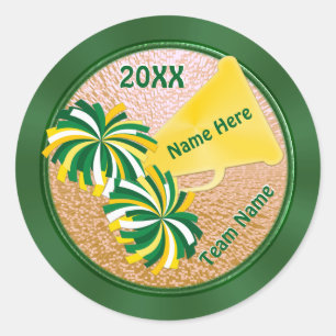 Stickers verts et or personnalisés à bas prix