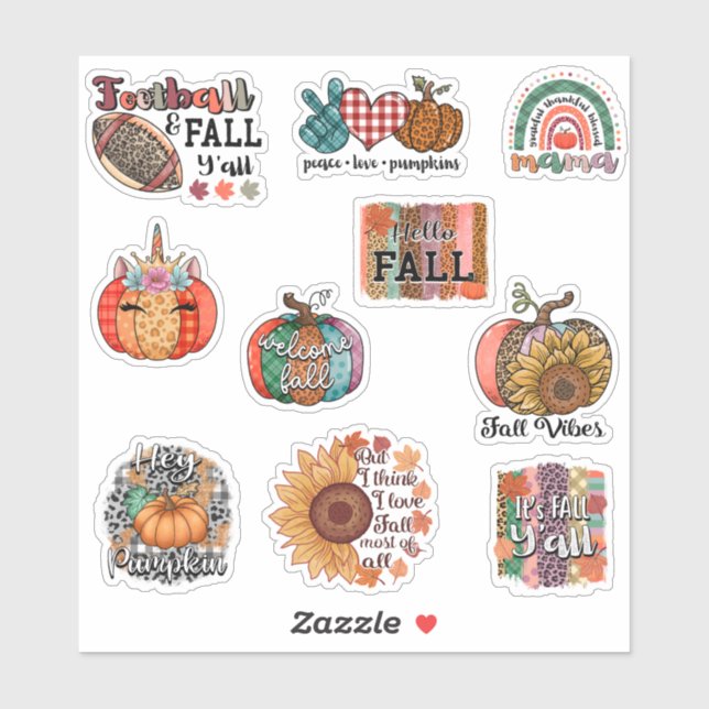 Stickers Vibes Automne Pack (Feuille)