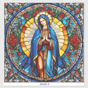 Stickers Vierge Marie en verre tendu pour la maiso