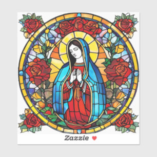 Stickers Vierge Marie en verre tendu pour la maiso