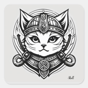 Stickers Viking Cat
