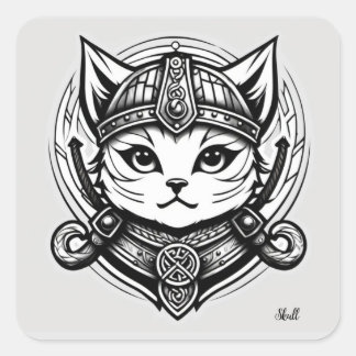 Stickers Viking Cat