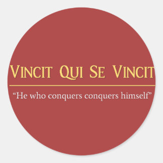 Stickers Vincit Qui Se Vincit Latin Phrase