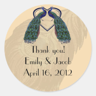 Stickers vintage Merci Peacock Favoriser