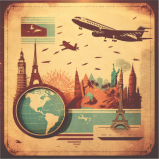 Stickers Vintage voyage