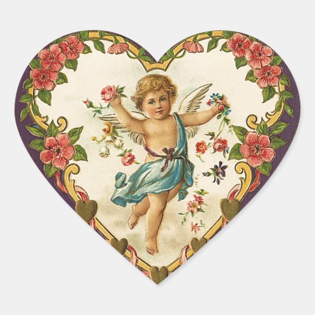 Stickers vintages Valentine Cupid (Devant)