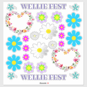 Stickers Vinyl Coupe - Fleurs Wellie Fest