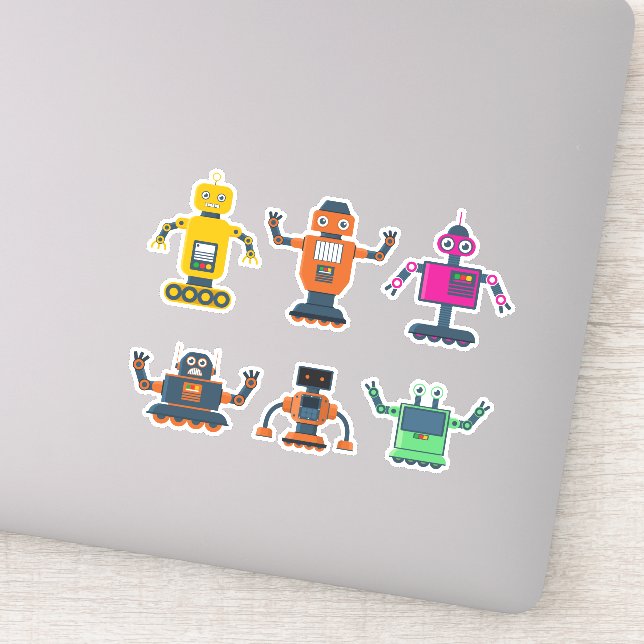 Stickers Vinyl Robots Spatiaux (Détail)