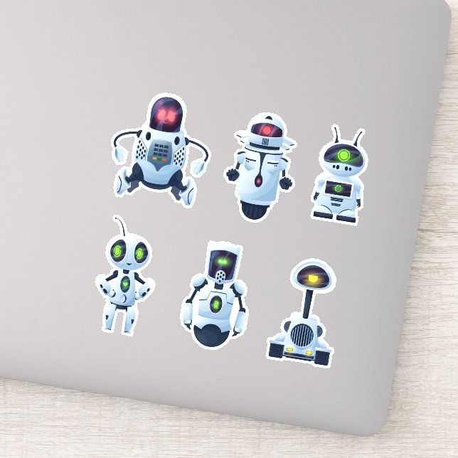 Stickers Vinyl Robots Spatiaux (Détail)