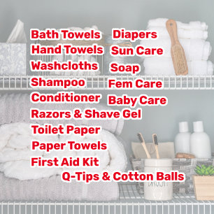 Stickers Vinyle Organisateur De Bain De Famille