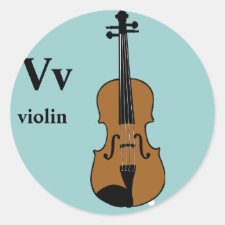 Stickers violon lettre V