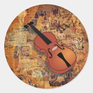 Stickers Violon vintage