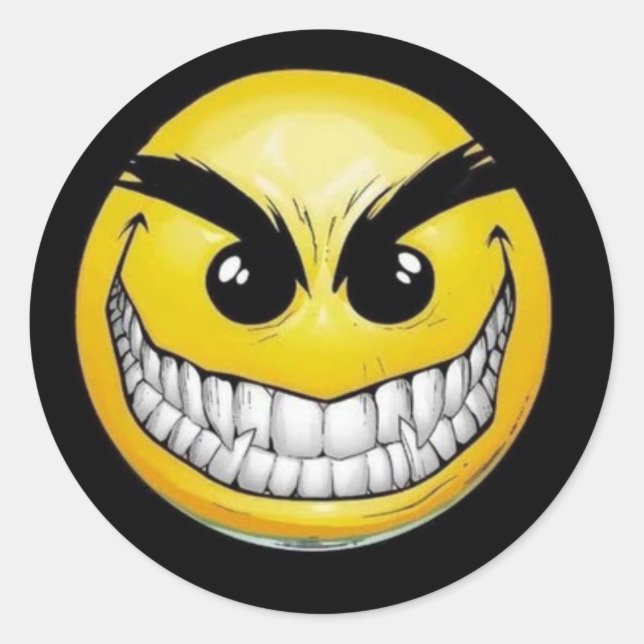 Stickers Visage Malin (Devant)