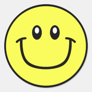 Stickers Visage Souriant Jaune 0003