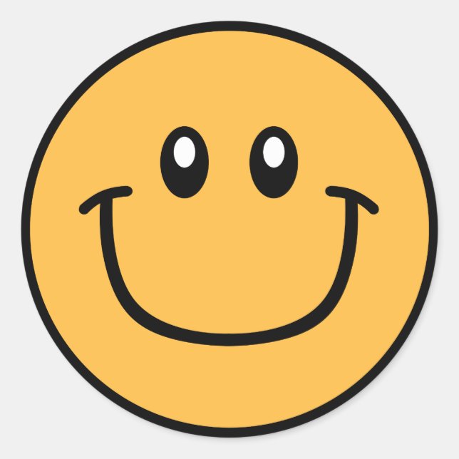 Stickers Visage Souriant Orange 0003 (Devant)