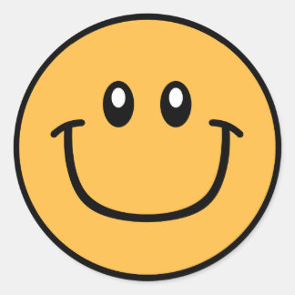 Stickers Visage Souriant Orange 0003