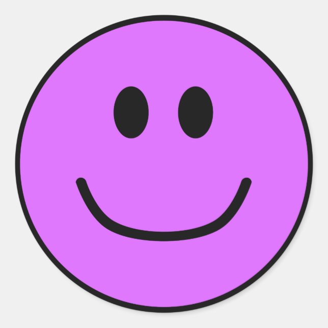 Stickers Visage Souriant Purple 0002 (Devant)