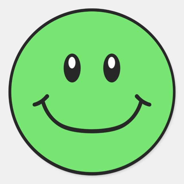 Stickers Visage Souriant Vert 0001 (Devant)