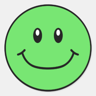 Stickers Visage Souriant Vert 0001