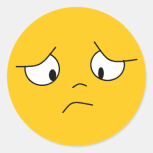Stickers Visage Triste Orange