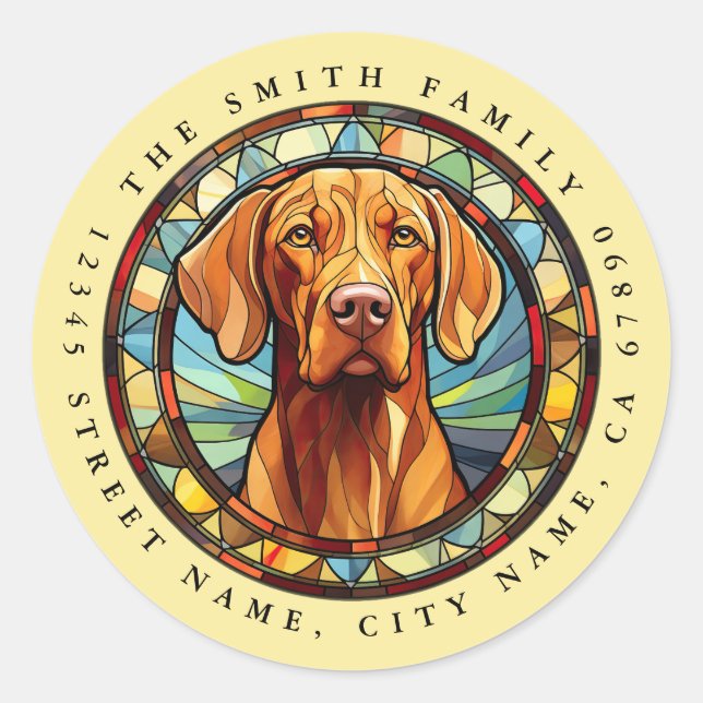 Stickers Vizsla Round (Devant)
