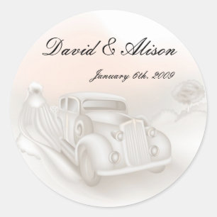 Stickers Voiture et Mariage Élégant