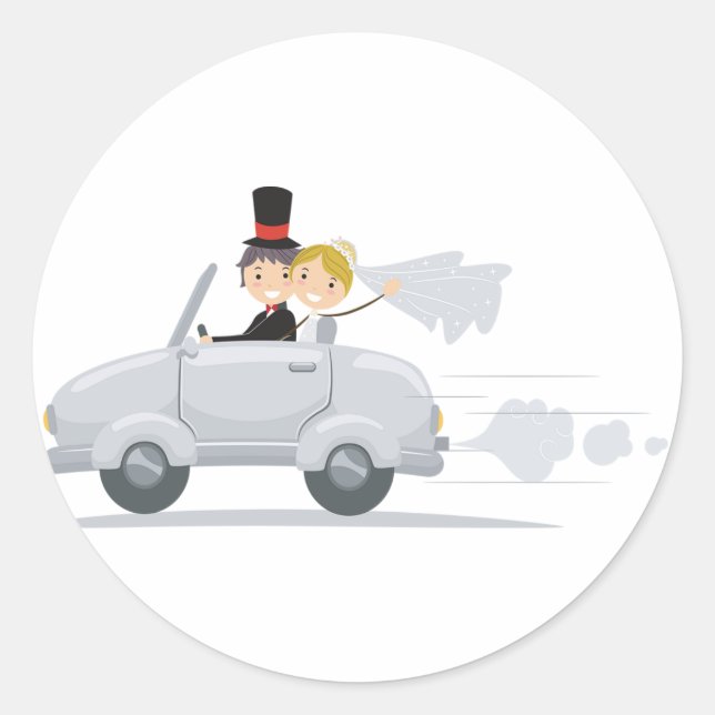 Stickers Voiture Mariée (Devant)