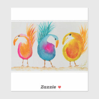 Stickers Voiture Vinyl Oiseaux de Whimsical