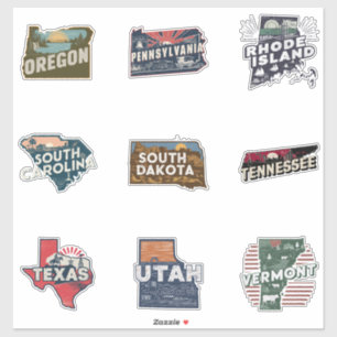 Stickers Voyage Cinquante États Partie 5