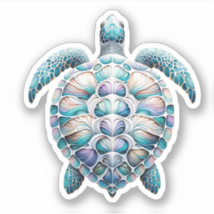 Stickers Watercolor Sea Turtle