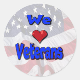 Stickers "We Love Veterans"