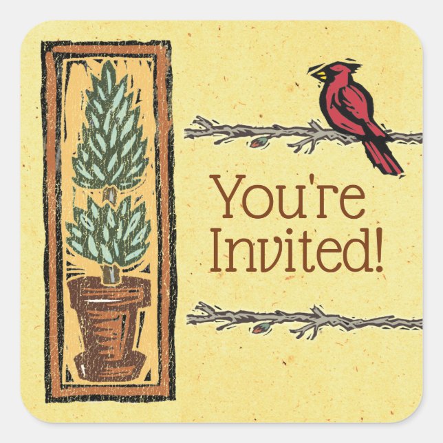 Stickers Wedding shower Rustique Garden (Devant)
