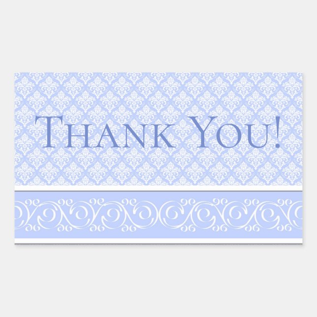 Stickers - Wedgewood Blue Damask (Vorderseite)