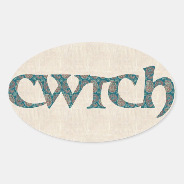 Stickers Welsh Fun, Motif Paisley (Devant)