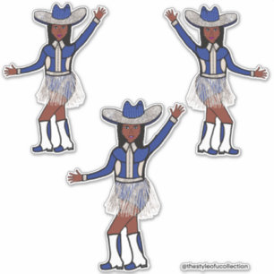 Stickers Western Blue Silver #1