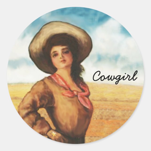 Stickers Western Cowgirl Woman (Devant)