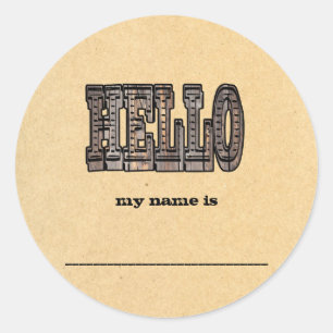 Stickers Western Thème Nom