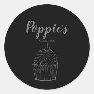 Stickers Whimsical Personnalisé Cupcake Round