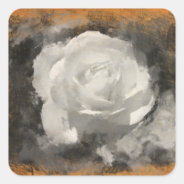 Stickers White Rose Art (Devant)