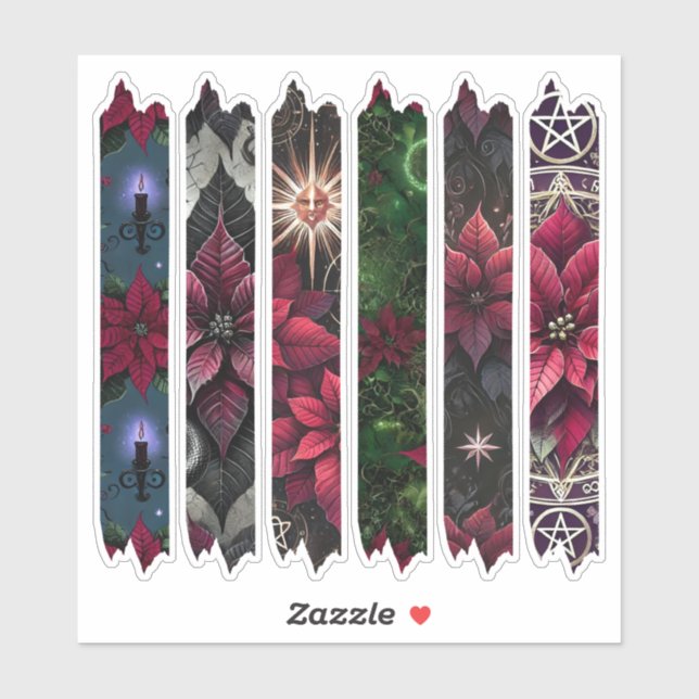 Stickers Wiccan Poinsettia Washi (Feuille)