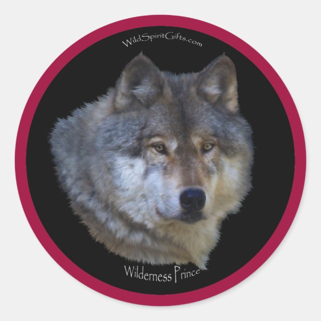 Stickers WILY GRAY WOLF Wildlife (Devant)