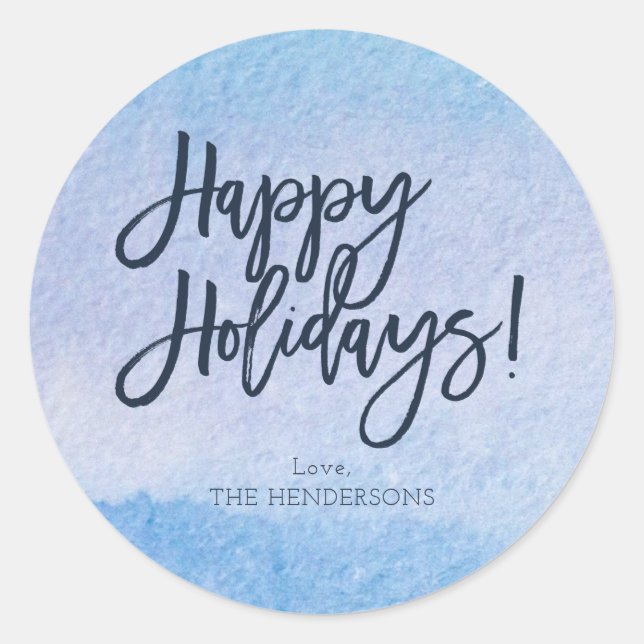 Stickers Wintery Happy Holidays (Devant)