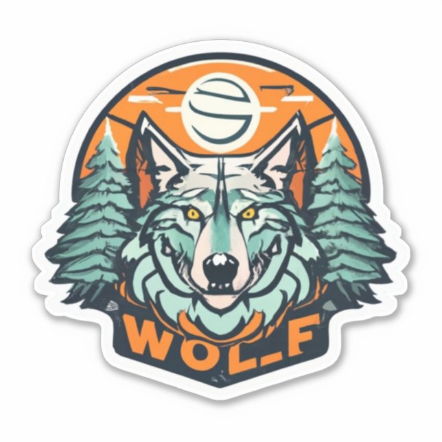 Stickers Wolf Express votre esprit Wolf intérieur (Devant)