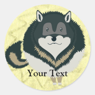 Stickers Wolf Fluffy