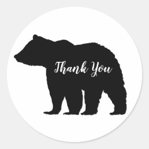 Stickers Woodland Ours Noir