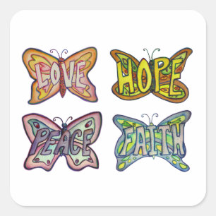 Stickers Word Art Décal Papillon Ailes