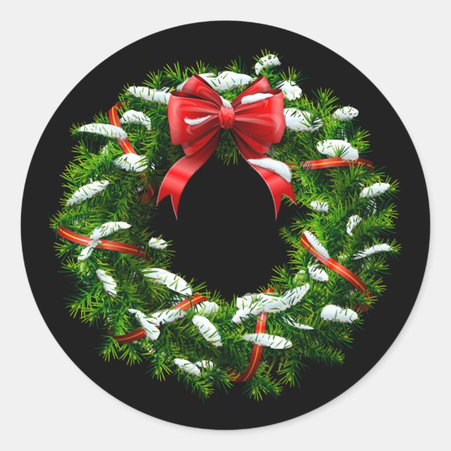 Stickers Wreath Holiday (Devant)