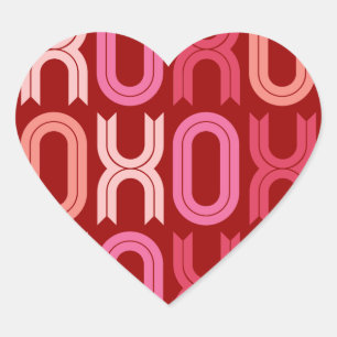 Stickers XOXO Love And Kisses Saint Valentin