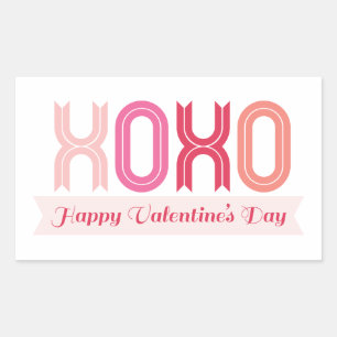 Stickers XOXO Love & Kisses Saint Valentin